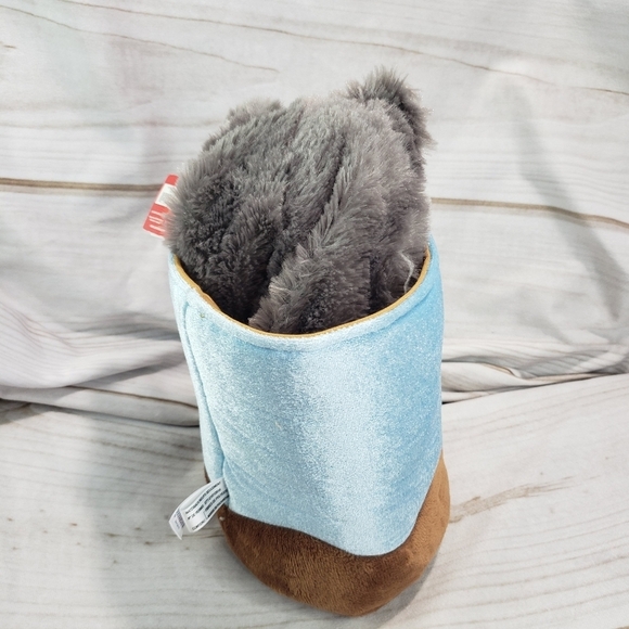 ๐SOLD๐ Aurora Wolf Husky Dog Pop Up Hand Puppet Plush Toy 10 Inch 2015 New - Picture 6 of 13